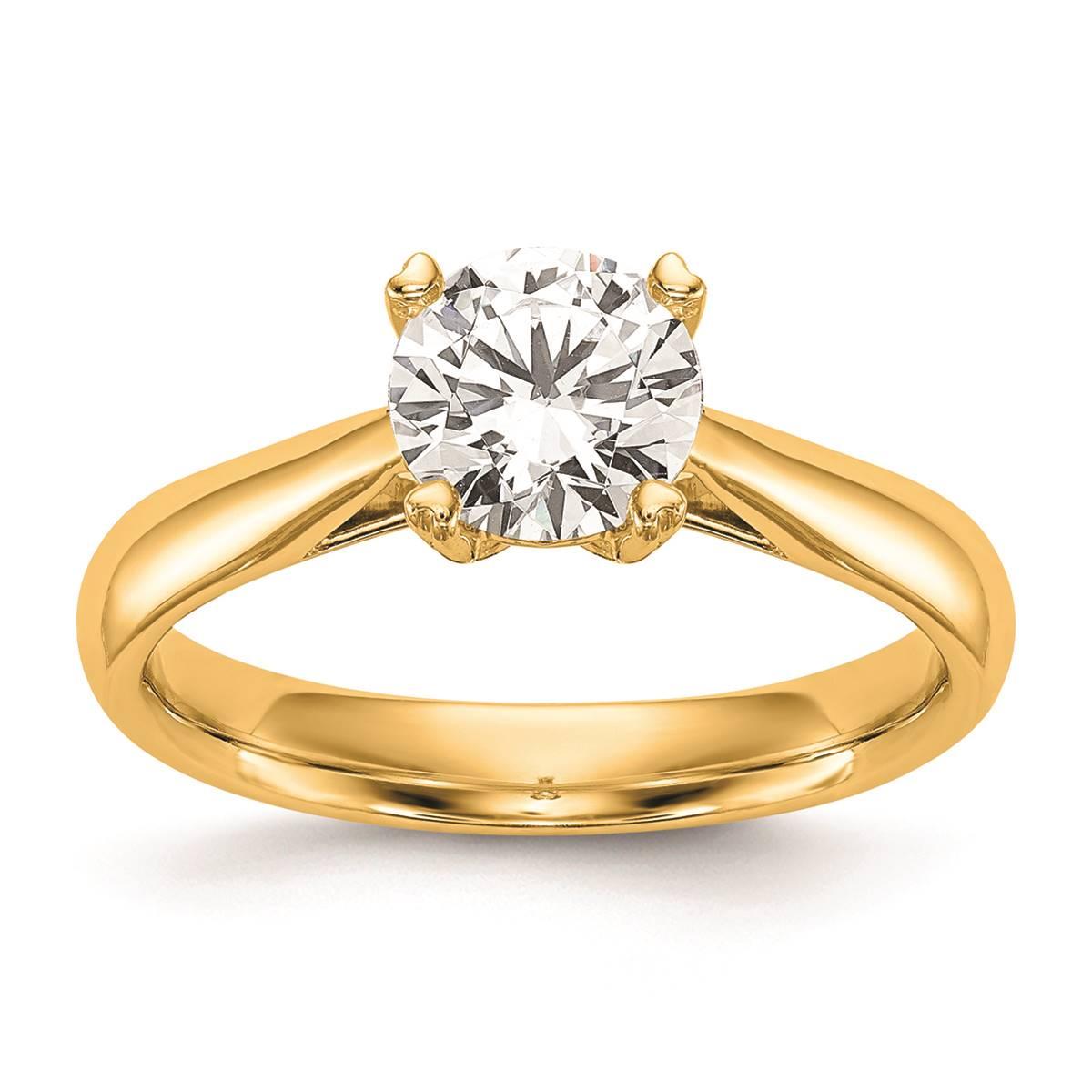 Pure Fire 14kt. Yellow Gold Lab Grown Diamond Solitaire Ring