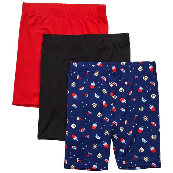 Girls (7-16) Star Ride(R) 3pk. Americana Bike Shorts - image 