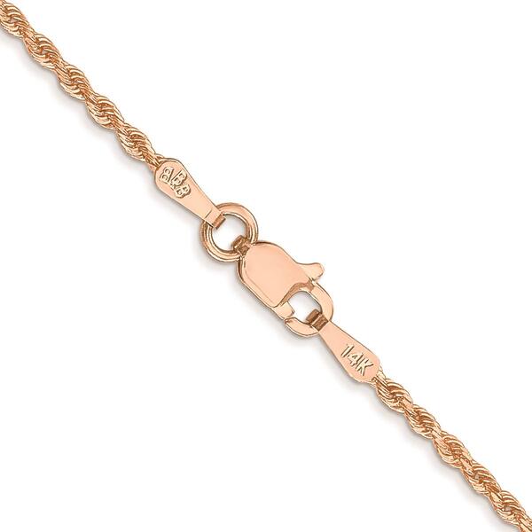 Unisex Gold Classics&#40;tm&#41; 1.5mm. Rose Diamond Cut Rope 14in. Necklace - image 