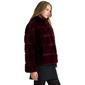 Womens NVLT Wide Stripe Faux Fur Coat with Stand Collar - image 4