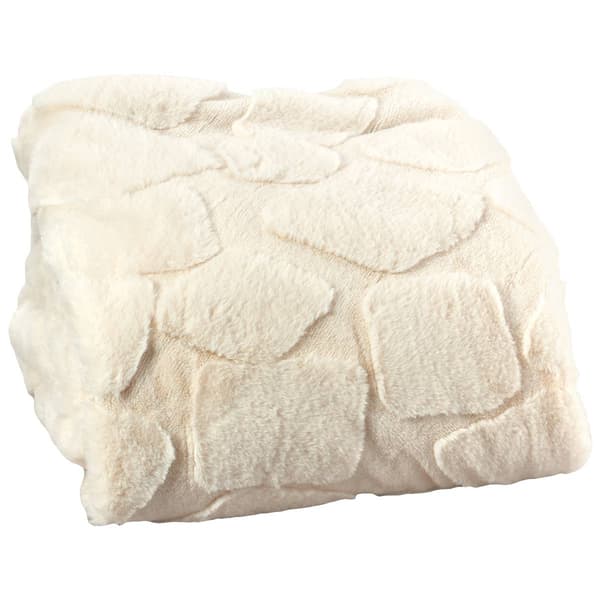 Aromasoles Infused Faux Rabbit Fur Bubble Throw - image 