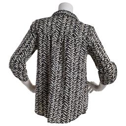 Womens Notations Abstract Equipment Causal Button Down