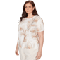 Plus Size Alfred Dunner Natural Wonder Short Sleeve Feather Tee - image 3