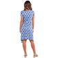 Womens Ruby Rd. Short Sleeve Keyhole Geometric Dress - image 2