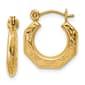 Gold Classics(tm) 14kt. Gold Polished Patterned Hoop Earrings - image 1