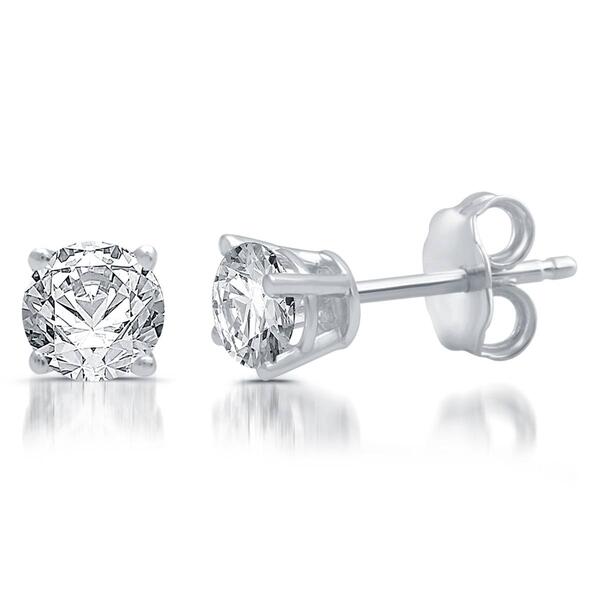 Nova Star&#40;R&#41; White Gold & 1/2ctw. Lab Grown Diamond Stud Earrings - image 