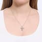 Athra 18in. Silver Plated Crystal Cross Pendant Necklace - image 3