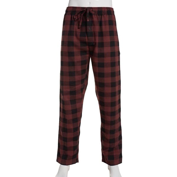 Mens Preswick & Moore(R) Flannel Plaid Sleep Pants - Red / Black - image 