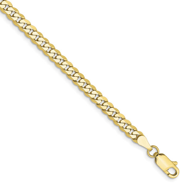 Gold Classics&#40;tm&#41;10kt. 3.2mm Flat Beveled Curb Chain Bracelet - image 