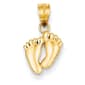 Gold Classics&#40;tm&#41; 14kt. Yellow Gold Small Feet Pendant - image 1