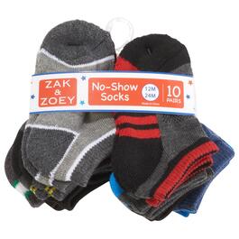 Baby Boy &#40;12-24M&#41; Zak & Zoey 10pk. Color Block No Show Socks