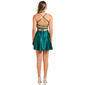 Juniors Emerald Sundae Glitter Corset Strappy Back Dress - image 3