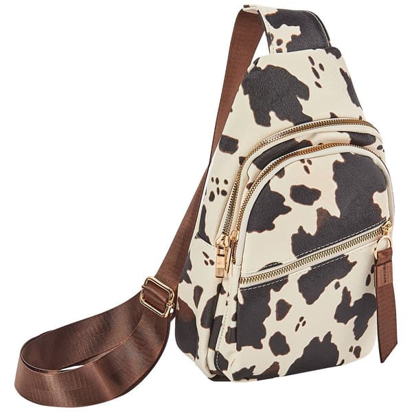 DS Fashion NY Sling Bag Crossbody with Web Strap - Cow