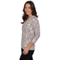 Womens Emaline Key Items 3/4 Sleeve V Neck Abstract Blouse - image 4