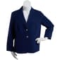 Plus Size Kasper Long Sleeve Two Button Navy Jacket - image 1