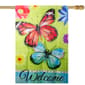 Northlight Seasonal Welcome Butterflies Green Outdoor House Flag - image 2