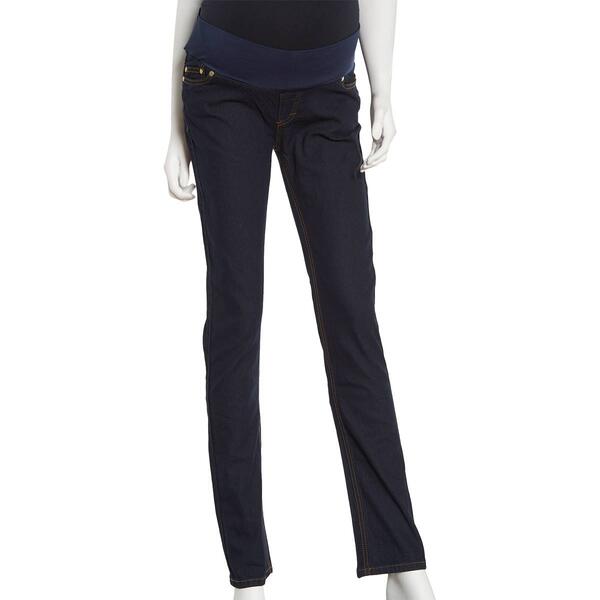 Womens Times Two Denim Under Belly Straight Leg Maternity Jeans - image 