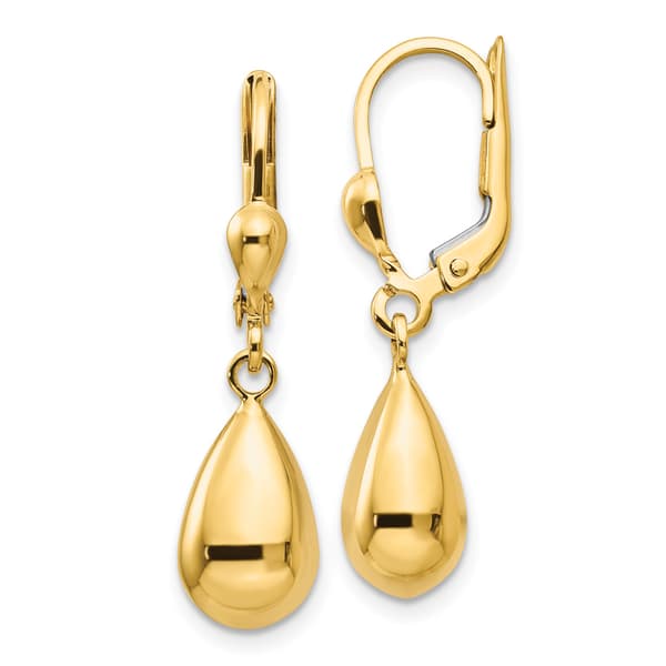 Gold Classics(tm) 14kt. Gold Dangle Lever Back Earrings - image 