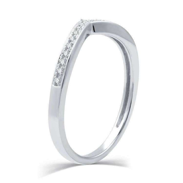 Loveblooms™ Two-Tone 1/4cttw. Diamond Halo Bypass Bridal Set