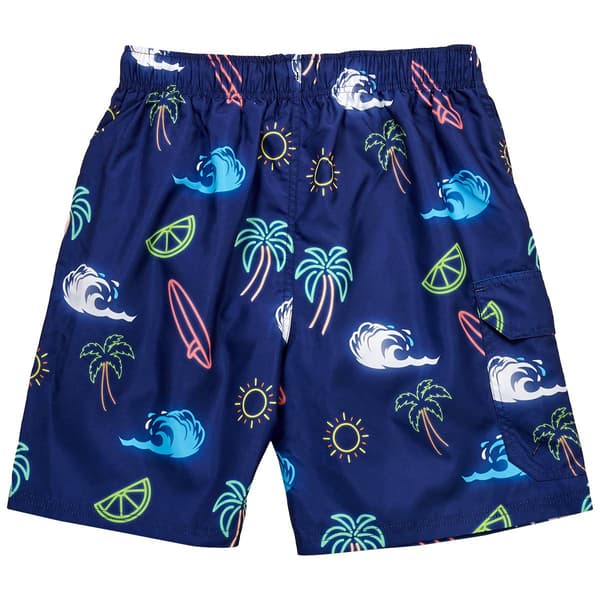 Young Mens SURFZONE&#174; Neon Swim Trunks