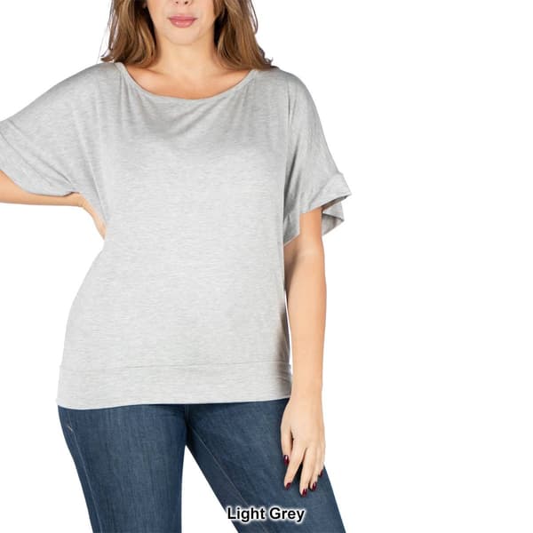 Plus Size 24/7 Comfort Apparel Dolman Sleeve Tunic