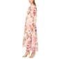Womens MSK Long Sleeve V Neck Floral Chiffon Midi Dress - image 3