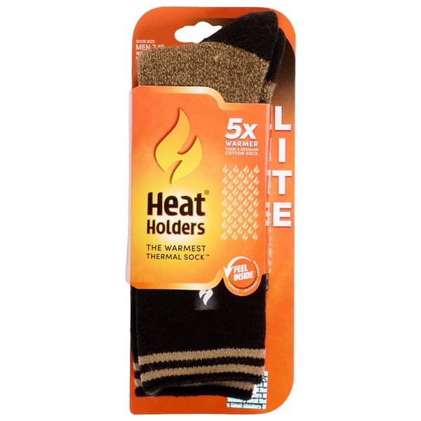 Mens Heat Holders(R) Lite Rowen Block Twist Crew Socks - image 