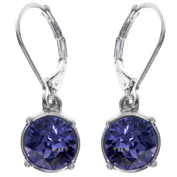 Gloria Vanderbilt Tanzanite Crystal Drop Earrings - image 