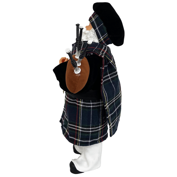 Santa''s Workshop 12in. Irish Bagpiper Santa