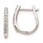 Pure Fire 14kt White Gold 1/10ctw Lab Grown Diamond Hoop Earrings - image 1