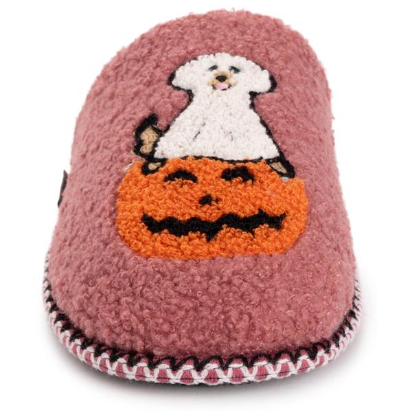 Womens MUK LUKS® Punch Needle Scuff Dog Ghost Slip On Slippers