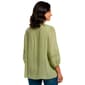 Plus Size Zac & Rachel 3/4 Sleeve Split Neck Button Front Blouse - image 5