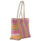 Sun ''N'' Sand Pink Paper Straw Shoulder Tote - image 2