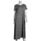 Womens White Orchid Short Sleeve 46 Crew Maxi Nightshirt - image 1
