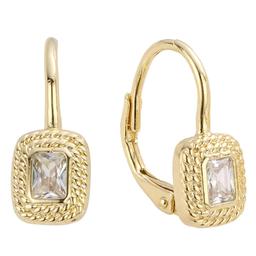 Athra 14kt. Gold Over Brass CZ Drop Earrings
