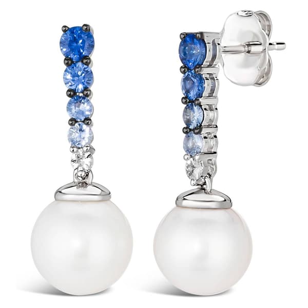 Le Vian(R) Denim Ombre White Sapphire Vanilla Pearls(tm) Earrings - image 