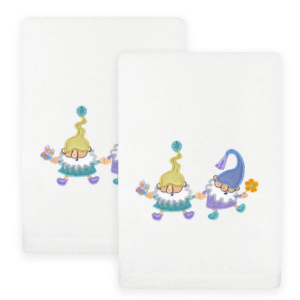 Linum Home Textiles 2pc. Spring Gnomes Embroidered Hand Towels - image 