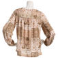 Womens Absolutely Famous Balloon Sleeve Tie Neck Lace Trim Blouse - image 2