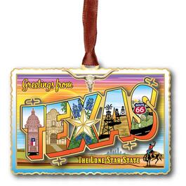 Beacon Design Texas Vintage Postcard Ornament