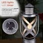 Alpine Small Silver Lantern D&#233;cor w/ LED Lights & Timer - image 7