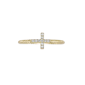 Brilliant Grown 18kt. Gold-Plated Lab-Grown Diamond Accent Ring - image 4