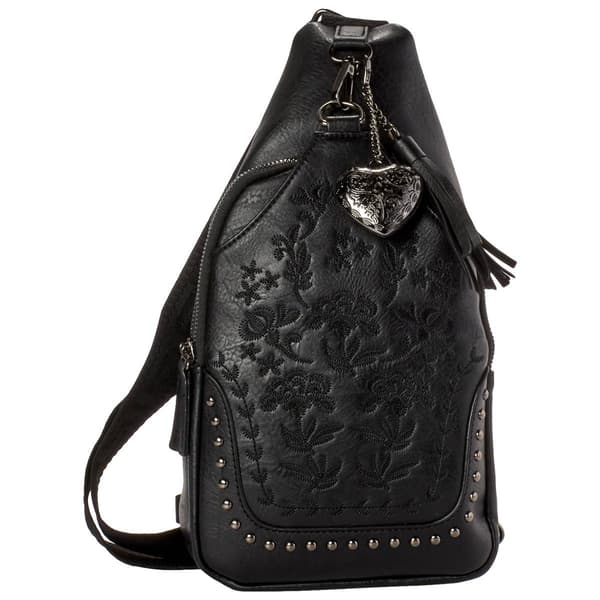 Sam & Hadley Embroidered Sling Crossbody - image 