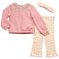 Baby Girl (12-24M) Nicole Miller 3pc. Ditsy Floral Fleece Set - image 1