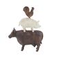 9th &amp; Pike® Brown Polystone Farmhouse Animals Sculpture - image 4