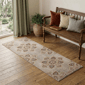 HomeRoots Beige, Rust & Teal Stain Resistant Medallion Runner - image 2