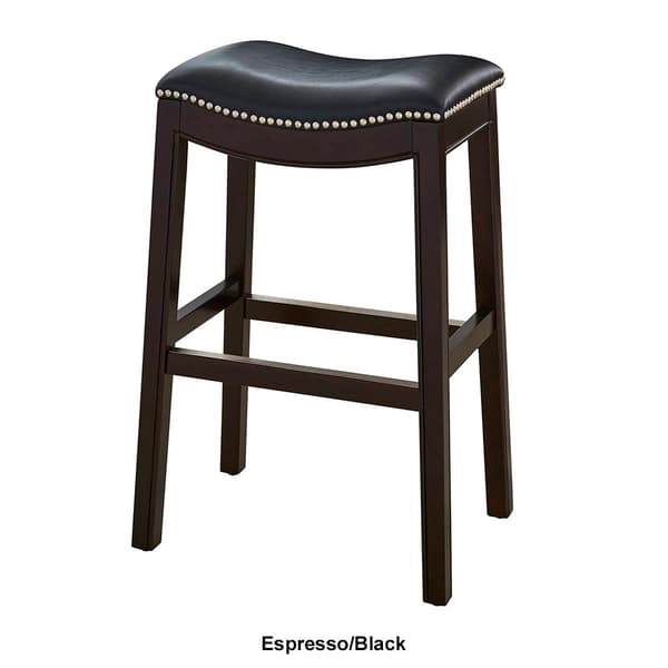 New Ridge Home Goods Julian 30in. Bar-Height Wood Barstool