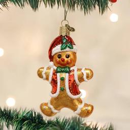Old World Christmas Gingerbread Boy Glass Ornament