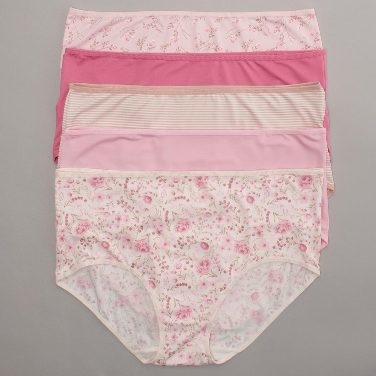 Plus Size Laura Ashley(R) 5pk. Brief Panties - LS9271-5PKSJ