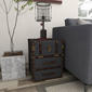 9th & Pike® Blue Wood and Linen Traditional Accent Table - image 7