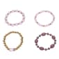 Ashley Cooper(tm) 4pk. Gold Purple Beaded Bracelet Set - image 1